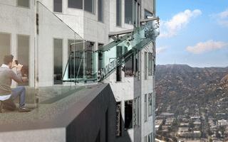 Los Angeles üvegcsúszdája - a Skyslide